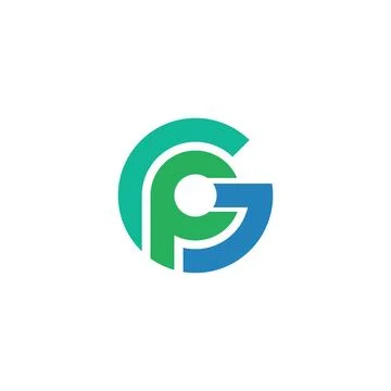 PG, GP, G AND P Abstract initial monogram letter alphabet logo design Stock Illustration