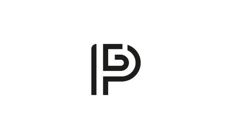 PG logo design , abstract letter PG mark , vector illustration Stock Illustration