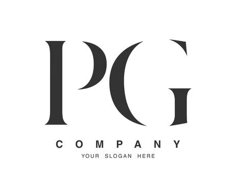 PG logo design. Initial letter p and g serif font style. Creative classic c.. Stock Illustration