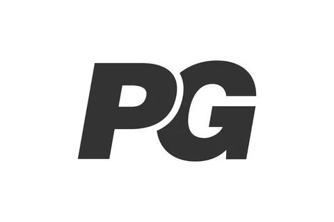 PG Techno Editable Font Logo For Corporate Branding. Bold, Futuristic Desig.. Stock Illustration