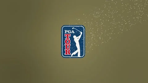 PGA Tour Golf Logo Wind Dissolve Stock Footage 157696476