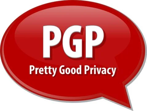PGP acronym definition speech bubble illustration Stock Illustration