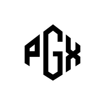 PGX letter logo design with polygon shape. PGX polygon and cube shape logo .. Stock Illustration