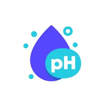 Ph icon with a drop, acidity level vector Illustrazione stock