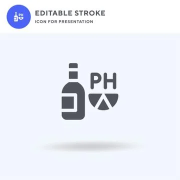 Ph icon vector, filled flat sign, solid pictogram isolated on white, logo ill 스톡 일러스트