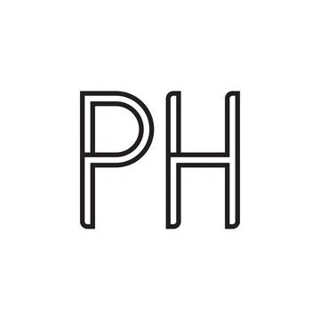 Ph initial letter vector logo icon Stock Illustration