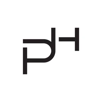 Ph initial letter vector logo Illustrazione stock