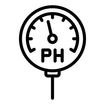 Ph level icon, outline style Illustrazione stock