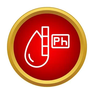 Ph level testing, acidity, alkalinity, indicator icon 스톡 일러스트
