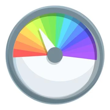 Ph meter color level icon, cartoon style Illustrazione stock