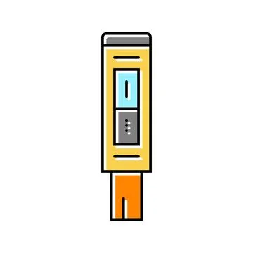 Ph meter engineer color icon vector illustration Stock Illustration