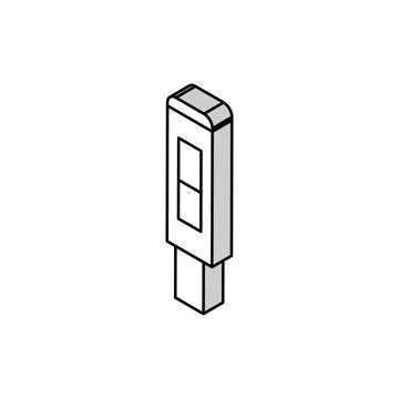 Ph meter engineer isometric icon vector illustration Stock Illustration