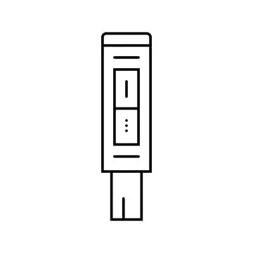 Ph meter engineer line icon vector illustration Stock Illustration