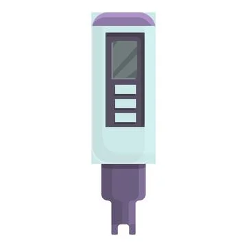Ph meter level icon, cartoon style Illustrazione stock
