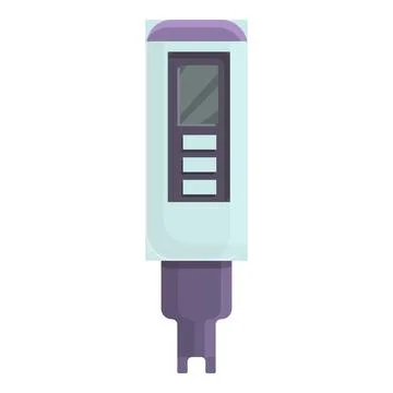Ph meter level icon, cartoon style Illustrazione stock