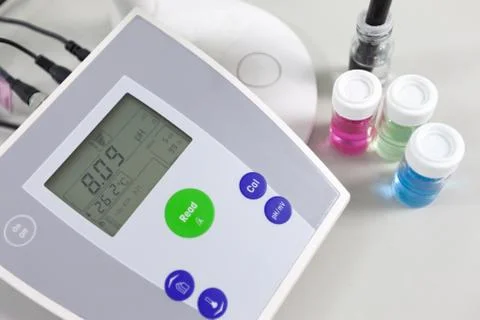Ph meter to measure the acidity-alkalinity of liquids Foto stock