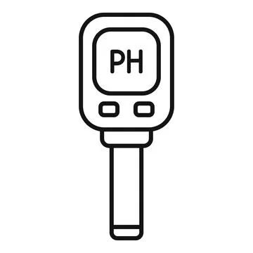 Ph meter measuring water quality acidity Stock Illustration
