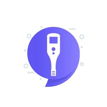 Ph meter or tester icon, lab testing vector Stock Illustration