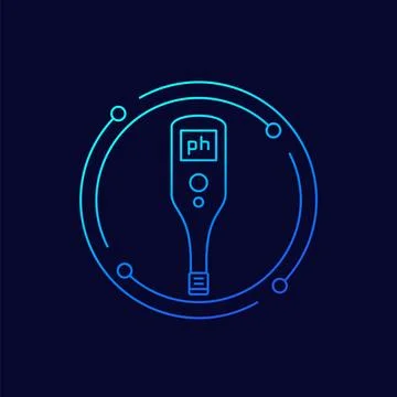 Ph meter or tester icon, water and soil testing Stock Illustration
