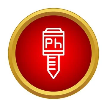 Ph meter probe icon analyzing acid level Stock Illustration