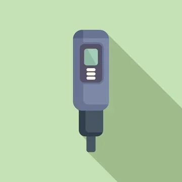 Ph meter probe icon flat vector. Soil test kit Stock Illustration