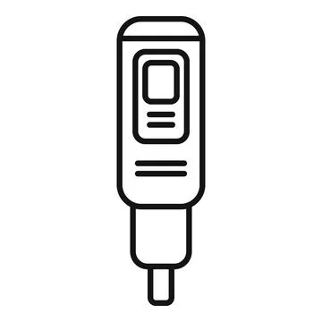 Ph meter probe icon outline vector. Soil test kit Stock Illustration