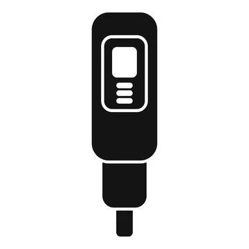 Ph meter probe icon simple vector. Soil test kit Illustrazione stock