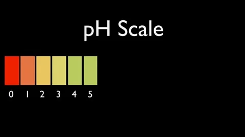 PH (potential of hydrogen) or value scale for acid Stock Footage 264467590