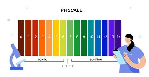 PH scale diagram Illustrazione stock