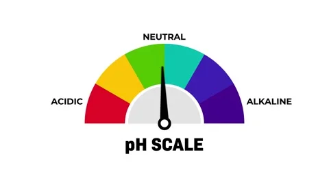 PH Scale Indicator Gauge Animation Acidic, Neutral, Alkaline Stock Footage 318426160