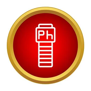 Ph scale measuring acidity science indicator icon Stock Illustration