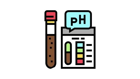 Ph soil testing color icon animation Stock Footage 164824074