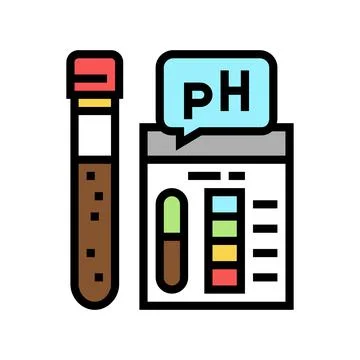 Ph soil testing color icon vector illustration 库存插图