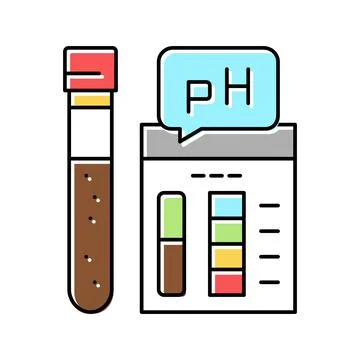 Ph soil testing color icon vector illustration Illustrazione stock