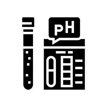 Ph soil testing glyph icon vector illustration Illustrazione stock