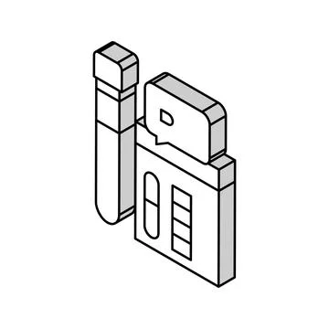 Ph soil testing isometric icon vector illustration Illustrazione stock