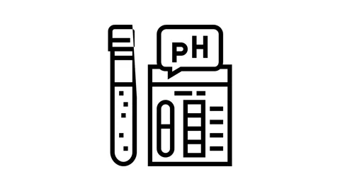 Ph soil testing line icon animation Stock Footage 164833105