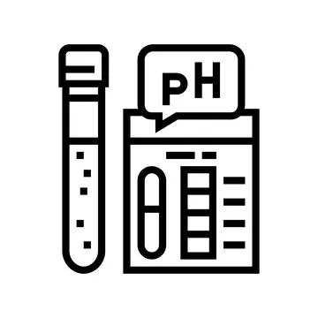 Ph soil testing line icon vector illustration Stock Illustration