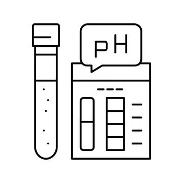 Ph soil testing line icon vector illustration Stock Illustration