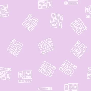 Ph soil testing line seamless pattern Stock Illustration