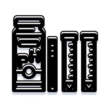 Ph test kit for water quality analysis Stock Illustration