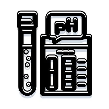 Ph testing kit measuring chemical acidity level イラスト素材
