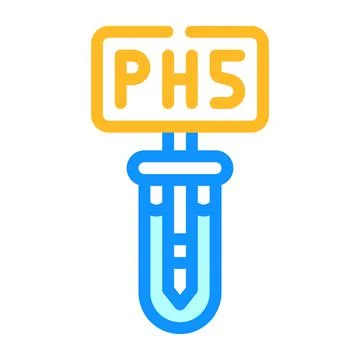 Ph5 test color icon vector flat illustration Illustrazione stock