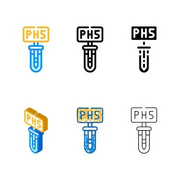 Ph5 test color icon vector flat edition 스톡 일러스트