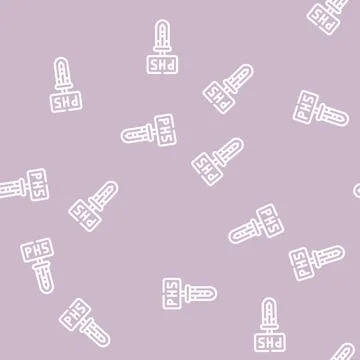 Ph5 test line icon vector black illustration Illustrazione stock