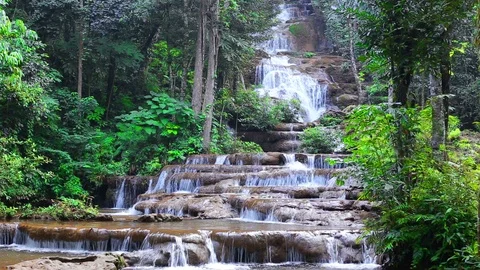 Pha Chareon Waterfall Stock Footage 87056140