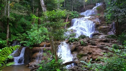 Pha Chareon Waterfall Stock Footage 87161382