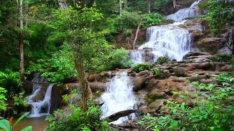 Pha Chareon Waterfall Stock Footage 87308579