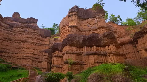 Pha Chor Canyon at the Mae Wang National Park Video stock 296189381