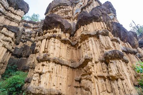 Pha Chor or Phachor in Doi Lo park is largest ancient Grand Canyon in Thailan Stock Photos